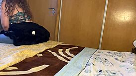 i was fucking the slut wife when the old cuckold came in.