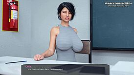 Horny Stepsister in Sexy Costume Rides Cock Hard! Her Big Tits and Ass Make Milfy City Gameplay Insane! 😍