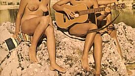 Vintage Top Twenty Babes Playing Musical Instruments