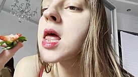 Melena Maria Rya shines in hot red lingerie