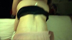 Wife bends over in miniskirt for homemade doggy