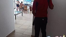 While my husband plays, his uncle fucks me hard in the living room corner.