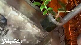 She sucked me on the balcony and everyone saw it! Outdoor Latina action with a monster cock. 😳