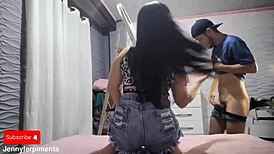 Caught neighbor eyeing my big ass, can I take his monster cock?