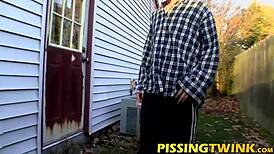 Hot Gay Twinks Masturbate And Splash Piss From Their Cocks.