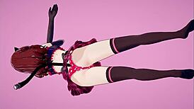 i'm a hot d cup kitten dancing and begging for milk all over me