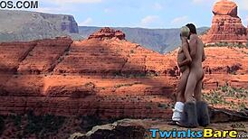 outdoorsy gay benjamin riley rides raw cock hard