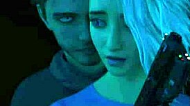 Hot busty blonde gets fucked doggystyle outdoors at romantic oasis with cumshot