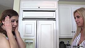 Busty Milf Brooke Taylor And Petite Teen Slut Kasey Tyler Tag Team Jerry's Big Czech Dong.