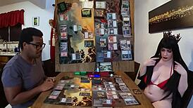 Jane sits at her desk playing magic 8 walking the planes