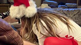 Cocksucking Masked Cutie In Stockings