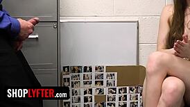 Damn! Mall Cop Drills Shoplifter Deep in Cavity Check!