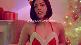 Intimate POV Christmas Celebration with Taiwanese SWAG Goddess Rita