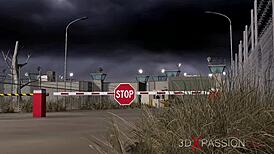 Black on White Hardcore with Huge Cock Drilling Tight Whore