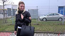 Blondie Spreads Her Legs for a Steamy Quickie in the Pickup Van