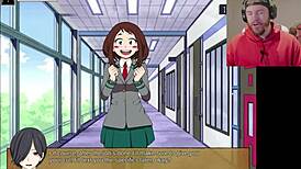 In this uncensored My Hero Academia game, the hero gets cummy with big tits anime girls.