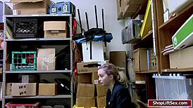 why does this shoplifter get her shaved pussy banged so hard?