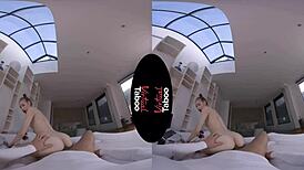 In This Virtual Taboo Scene, Shaved Pussy Gets Intense POV Blowjob and Handjob Action.