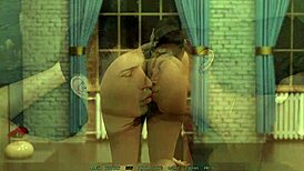 latin hottie invites guy to fuck her in anime 3d game sex scene