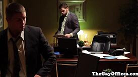 Gaysex office hunks hardcore fuckfest in uniform