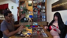 Jane sits at her desk playing magic 8 walking the planes