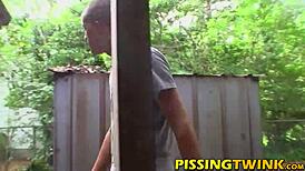 Hot Gay Twinks Masturbate And Splash Piss From Their Cocks.