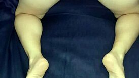 i put a dildo in my lil pussy while my cuckold massaged my ass