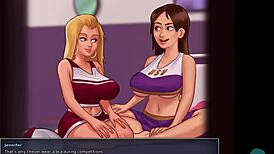 Cheerleaders Emotionally Compare Their Voluptuous Boobs