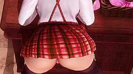 Doa5 honoka poses in skirt and panties close-up big ass