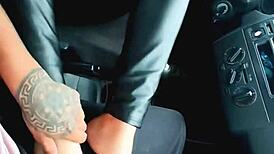 Latina Taxi Girl Sucks Cock For Foot Massage