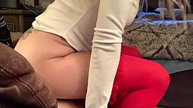 Cocksucking Masked Cutie In Stockings