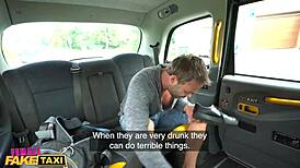 Female fake taxi driver Billie Star dominates male stripper with wild blowjob in car