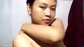 asian student bathing in shower
