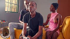 chopping dick behind my gamer head stepbro