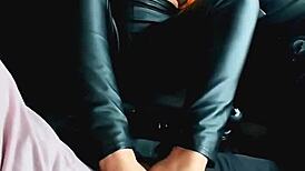 Latina Taxi Girl Sucks Cock For Foot Massage