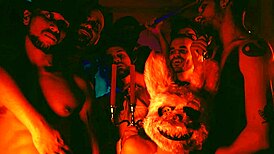Monster Cock Sucking in Wet Bareback Halloween Orgy!