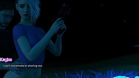 Hot busty blonde gets fucked doggystyle outdoors at romantic oasis with cumshot