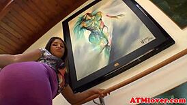 i bigass babe suckin dildo in solo ass worshipin action