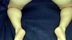 i put a dildo in my lil pussy while my cuckold massaged my ass