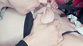 sucking the sweet tits of my young stepsister, so delicious