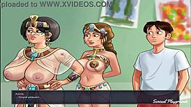 summertime saga painting cute babes in class