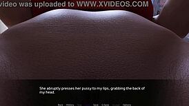 Femdom Mistress Licks Shaved Pussy in Bar Anal Scene