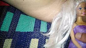 Barbie doll in Colombian pussy insertion