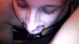 Amateur German homemade fetish BDSM dildo play and licking