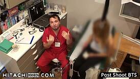 maria santos, a pothead patient, moans through forced orgasms from doctor tampa's hitachi wand in florida hospital