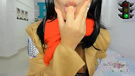 Mikasa Cosplay Nerd Worships Ass While Jerking Off Huge BBC