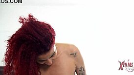 Desperate Redhead Masseuse Seduces Her First Client Today.