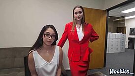 Passionate Office Threesome With Laney Grey And Madison Wilde