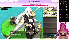 Vtuber Lewdneko Plays Evenicle Part 3 😈 Big Tits Moaning Creampie Game