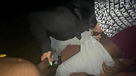 Yolanda yamz sucks dick at park two dicks!